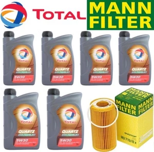 Oil Change Kit w/Total 9000 Future NCF 5W-30+MANN HU719/8x Filter VOLVO 04-16 - Picture 1 of 4