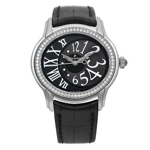 Audemars Piguet Millenary 39mm Steel Diamond Black Dial Ladies Watch 77301ST - Picture 1 of 8