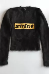 Maglione Alexander Wang Strict nero lana angora soffice filato italiano taglia M XS S - Foto 1 di 14