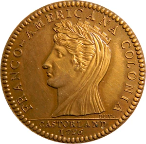 Medalla Castorland 1796 fechada Modern Restrike (01708) - Imagen 1 de 2