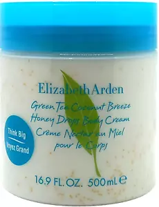 ELIZABETH ARDEN GREEN TEA COCONUT BREEZE HONEY DROPS BODY CREAM 16.9 Oz / 500 ml - Picture 1 of 4