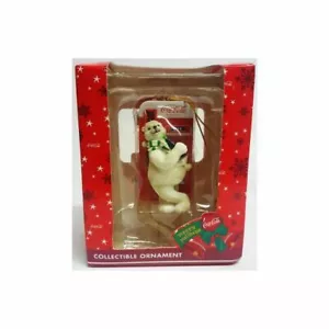 Trevco Coca-Cola Polar Bear At Coke Machine Ornament - Picture 1 of 1