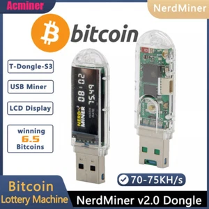 Bitcoin Nerdminer V2 Dongle BTC Krypto Solo Lotter USB Miner T-Dongle-S3 - Bild 1 von 6