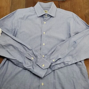 Gitman Bros Button Front Shirt Mens XL Blue USA Made Long Sleeve See Photos - Picture 1 of 12