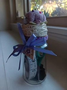 Sewing Kit in a Jar Sewers Lover Gift Handmade - Picture 1 of 13