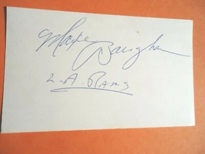 Maxie Baughan - Tarjeta índice autografiada de 3" X 5" - Los Angeles Rams - LB - Imagen 1 de 1
