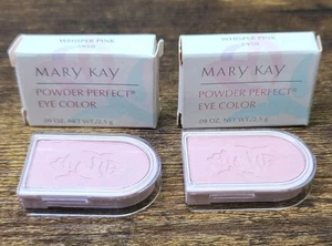 2 Mary Kay Powder Perfect Eye Color Whisper Pink #5950 New In Box Vintage - Picture 1 of 4