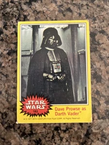 1977 Topps Star Wars # 183 Dave Prowse As Darth Vader - Picture 1 of 2