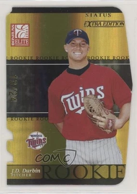 2003 Donruss Elite Extra Edition Status Gold Die-Cut /24 JD Durbin #46 Rookie RC - Image 1 of 2