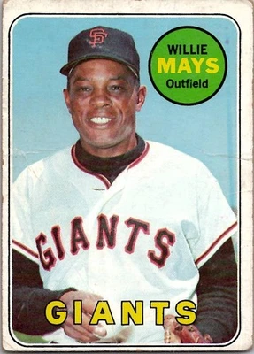 1969 Topps WILLIE MAYS San Francisco Giants #190 *CREASE* - Image 1 of 2
