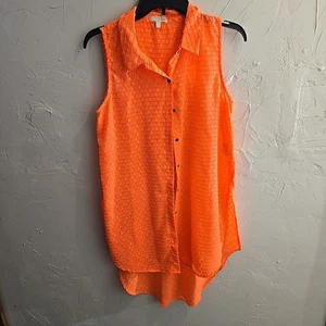GB Sommerkleid Etui oder Badeanzug Coverup ärmellos Damen Größe M orange - Bild 1 von 7