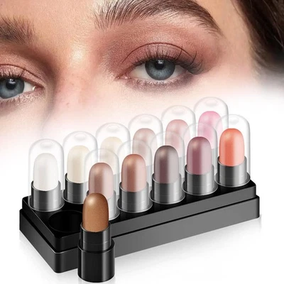12 Colors Eyeshadow Pencil Waterproof Long Lasting Shadow Eyes Eye T-ools T7W6 - Image 1 of 4
