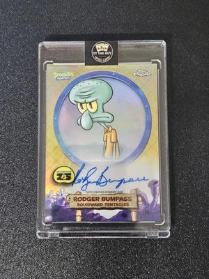 2025 Topps Chrome SpongeBob Squidward Tentacles Roger Bumpass Auto SA-ST - Image 1 of 2