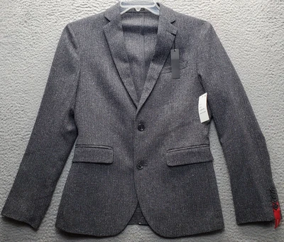J. Ferrar Sport Blazer Mens S Gray Slim Fit Stretch Single Breasted Notch Lapel - Image 1 of 4
