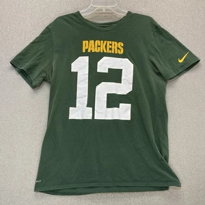 Maglietta Nike Green Bay Packers Aaron Rodgers #12 da uomo grande NFL taglio atletico maglietta - Foto 1 di 9