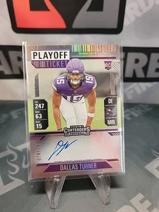 2024 Contenders Dallas Turner Rookie Ticket Variation Auto RC Playoff  /149 - Picture 1 of 2
