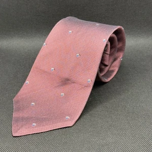 Vintage Christian Dior Rose Polka Dot Mens Silk Tie Made in USA 58" x 3.5" - Picture 1 of 5