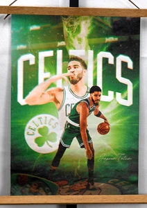 Boston Celtics Jayson Tatum Canvas Poster New Size 12"X18" Poster Only - Picture 1 of 2