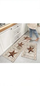 Western Texas Star Kitchen Rugs- 2 Pcs. - Picture 1 of 7