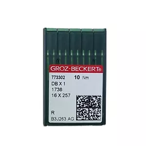 10 GROZBECKERT 16X257 16X95 DBX1 16X231 1738 INDUSTRIELLE NÄHMASCHINENNADELN - Bild 1 von 1