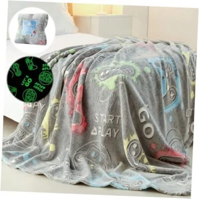 Glow in The Dark Blanket Game Controller Gifts for Boys,Soft Kids A-grey Game - Image 1 of 4