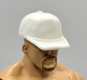 WWE White Baseball Cap Hat Accessory Mattel Figure Prop 1/12 G3 - Picture 1 of 2