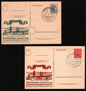 OPC X2 1947 Deutschland Bizone Göttingen Briefmarkenausstellung PSC 47839 - Bild 1 von 1