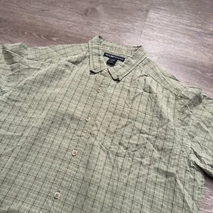 Exofficio Shirt Adult XL Green Plaid Short Sleeve Pockets Button Up Modal - Picture 1 of 12