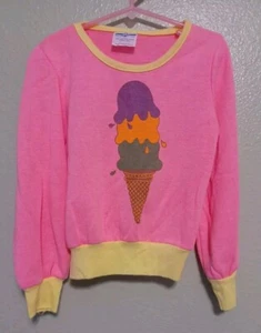 Vintage Kids/ Girls Sears  Ice Cream Sweatshirt Size Small (7-8)  used As-Is  - Picture 1 of 7