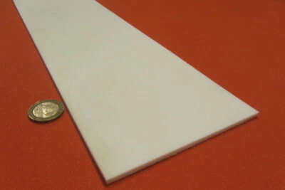 Barra Virgen Teflón PTFE 1/8" - .125" Grueso x 4.00" Ancho x 24" Largo Blanco Foto 1 de 4