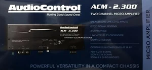 NEW Audio Control ACM2.300 Compact 2 Channel Class-D Car Amplifier, 2 Ohm Stable - Picture 1 of 1