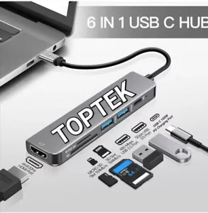 6 in 1 Type C to HDMI Adapter Hub 4K for MacBook Pro Air iMac iPad Pro USB 3.0 u - Picture 1 of 7