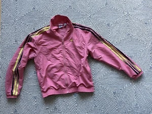 Women's Adidas Full Zip Light Jacket - Pink/Black/Yellow - XS - Picture 1 of 6