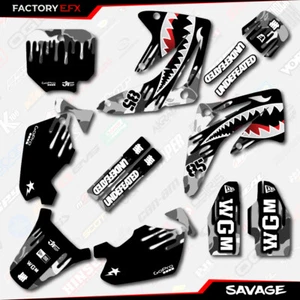 Kit de gráficos de carreras Savage gris para calcomanía Honda Cr85 03-07 CR 85 2003-2007 - Imagen 1 de 2