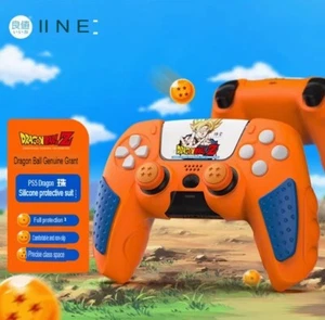 Dragon ball Z DBZ Goku PS5 Controller Cover + PS5 Thumb Grip Rubber Silicone - Picture 1 of 2