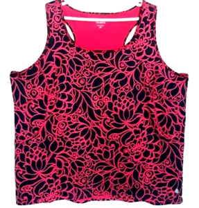 Top deportivo T by Talbots Active talla grande ropa deportiva talla 3X negro coral rojo carrera - Imagen 1 de 8
