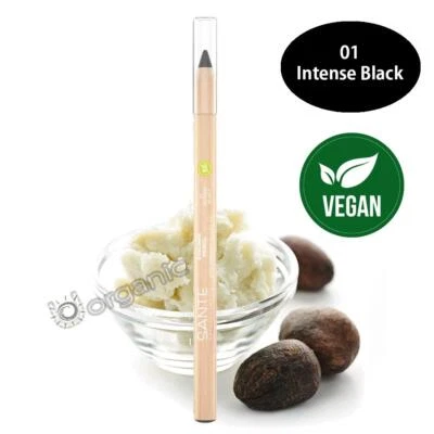 Lápiz delineador de ojos natural orgánico Sante 01 negro intenso 1,14 g para ojos sensibles Foto 1 de 3