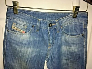 DIESEL LHELAJ Girls Jeans Size 10 W24 L28 Blue Cotton Blend - Picture 1 of 5