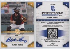 2015 Leaf Perfect Game National Showcase Auto Gold /50 Blake Brady #PG-BB2 Auto