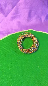 Jewelry HIPPIE STYLE METAL BEAD SPRING BRACELET HAND MADE STRETCH FASHION - Picture 1 of 5