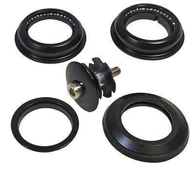 Fahrrad Steuersatz A-Head 1 1/8" semi integriert Kugelring Alu Lenkkopflager - Bild 1 von 4