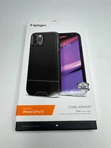 Spigen Core Armor Designed Case für iPhone 12 Pro & iPhone 12 6,1" Matt Schwarz - Bild 1 von 3