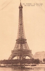 1910s Era Paris Eiffel Tower French Carte Postale Postcard 5.5x3.5 - Picture 1 of 2