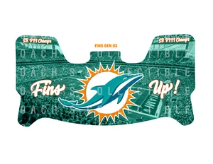 Miami Dolphins Custom Visor for Any Full Size Riddell Helmet (Universal Fit) (2) - Picture 1 of 2