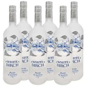 6x White Birch Wodka, 40% vol. 6 x 0,5 l, Premium Wodka in besonderen Flaschen