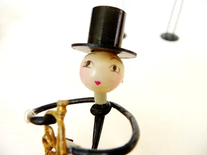 Vintage Rare Enesco Stick People Musicians Orig Boxes Marked 6 Figures EXC COND - Picture 1 of 10