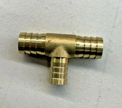 JUEGO DE 2X 3/4"x5/8"x3/4" Manguera de identificación Reductora Barb Camiseta 3 Vías Conexión Foto 1 de 3