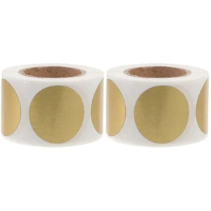 2 Rollen runder DIY -Kratzer -Aufkleber selbstkleber Schalen und Sticketiketten - Bild 1 von 12