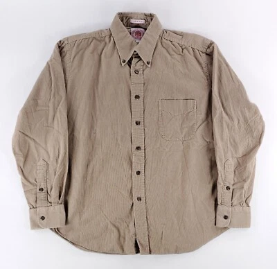 J.Press Pinwale Corduroy Shirt Brown Long Sleeve Button Down Trim Fit Mens L - Image 1 of 4