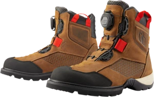 Icon Stormhawk Motorcycle Riding Boots Brown US 9 - Picture 1 of 3